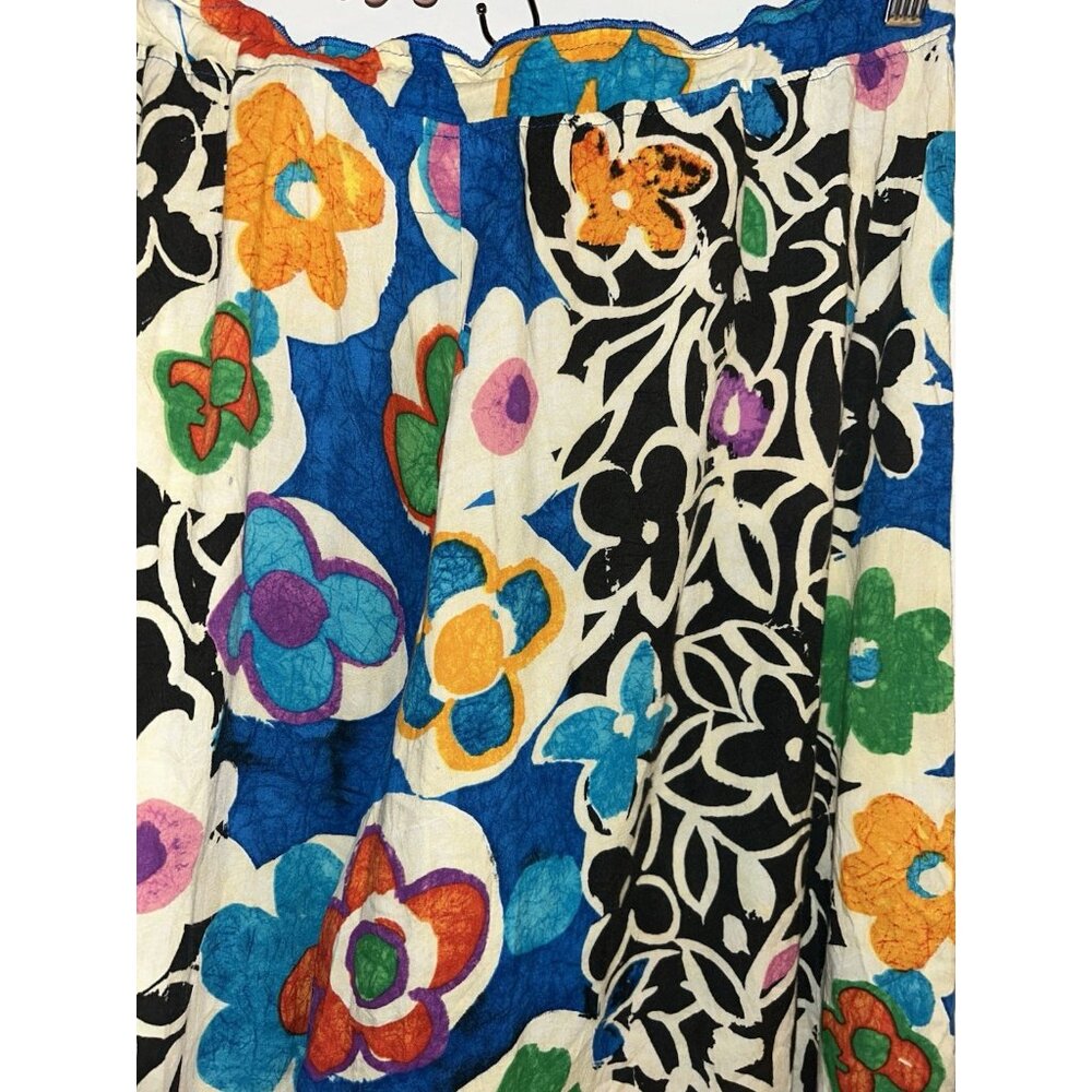 Jams World Vintage Colorful Floral Travel Tropical High Rise Capris Size Large - Picture 5 of 8